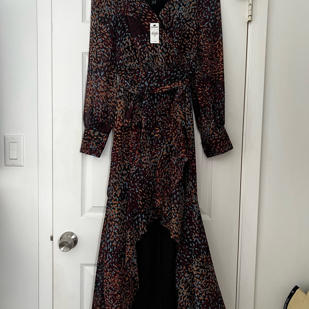 Express Multicolor High Low Dress